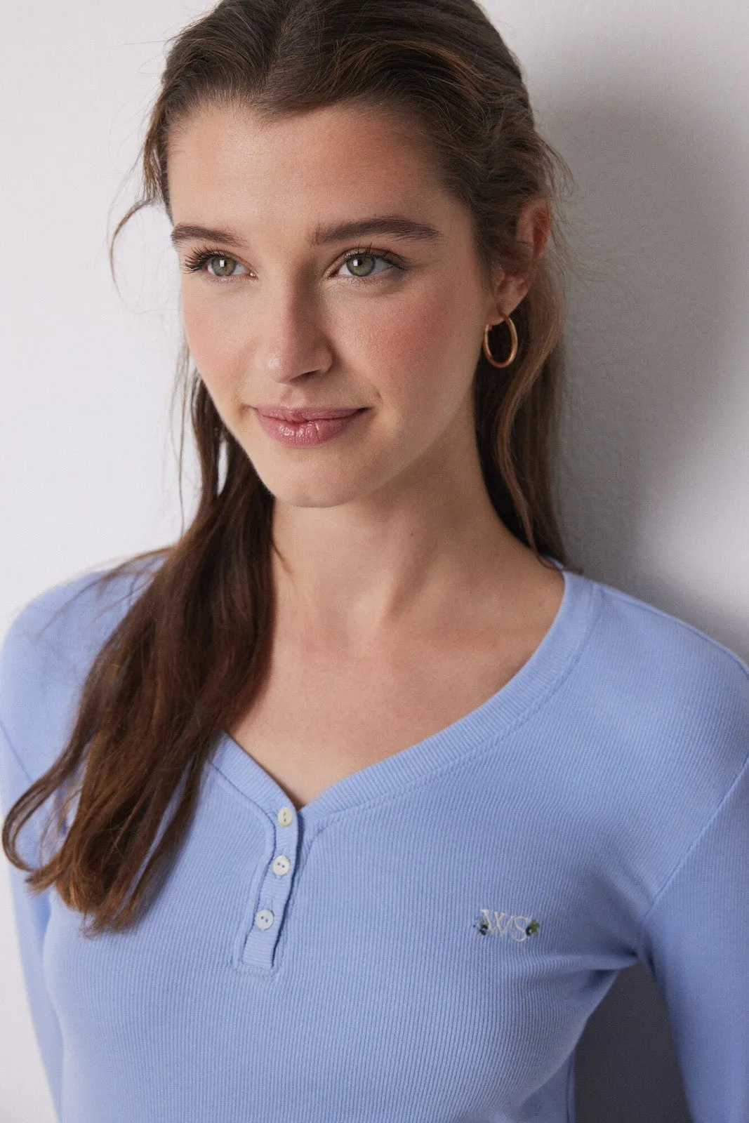 Long Sleeves Long Pant Pyjama Set - Blue