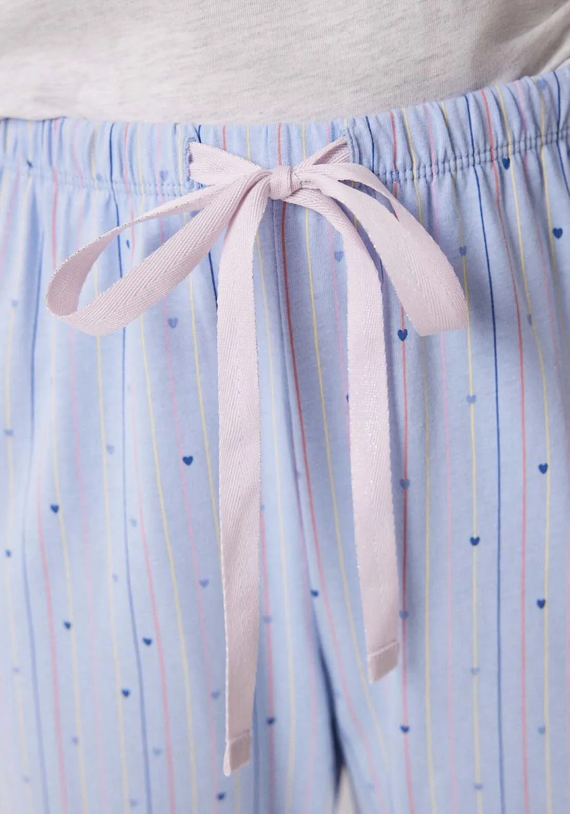 Long Sleeves Long Pant Pyjama Set - Grey / Silver