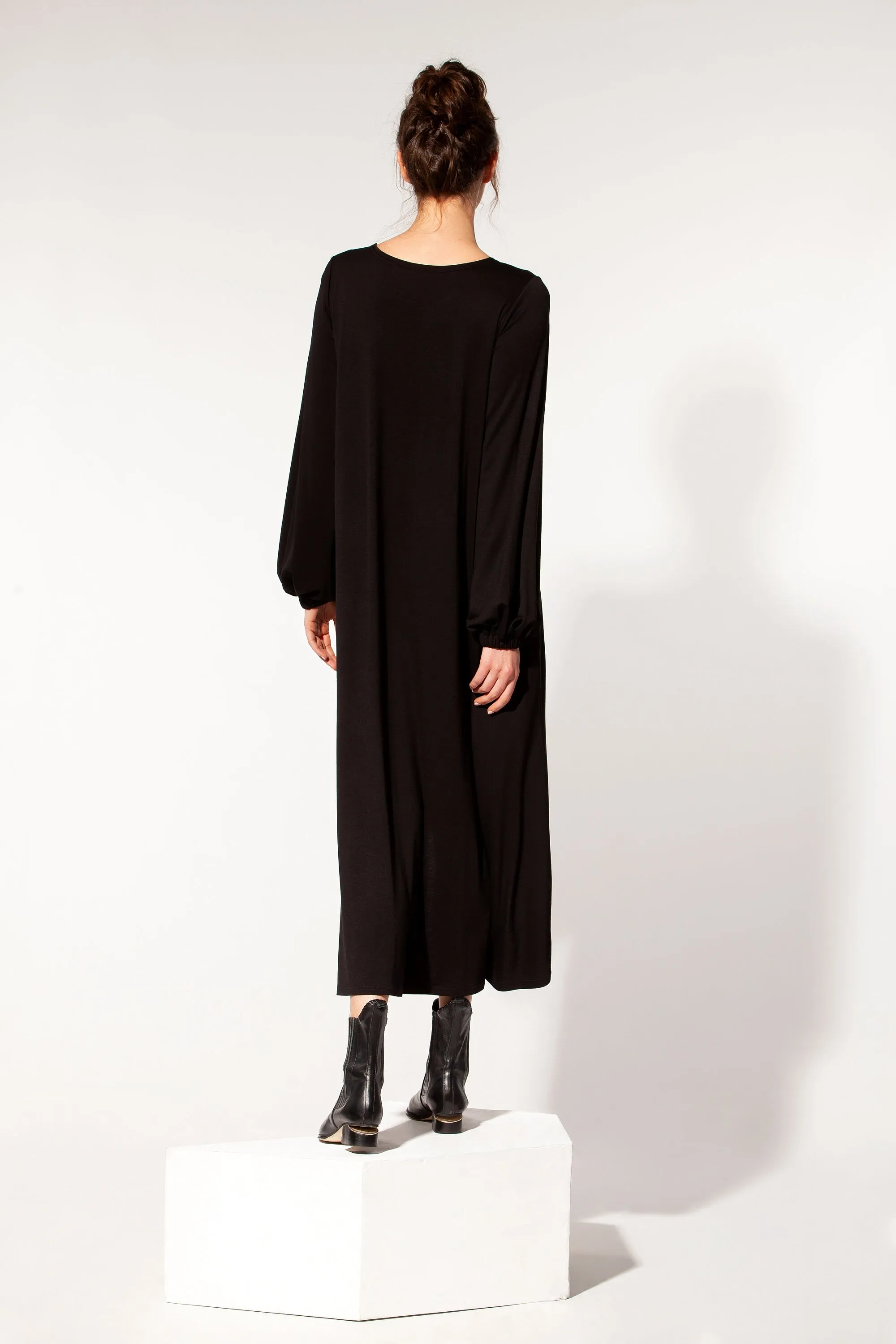 Loungewear Women, Black Lounge Dress, Winter Tunic Dress, Long Sleeve Dress, Comfy Home Dress, Plus Size Clothing, Asymmetrical Dress