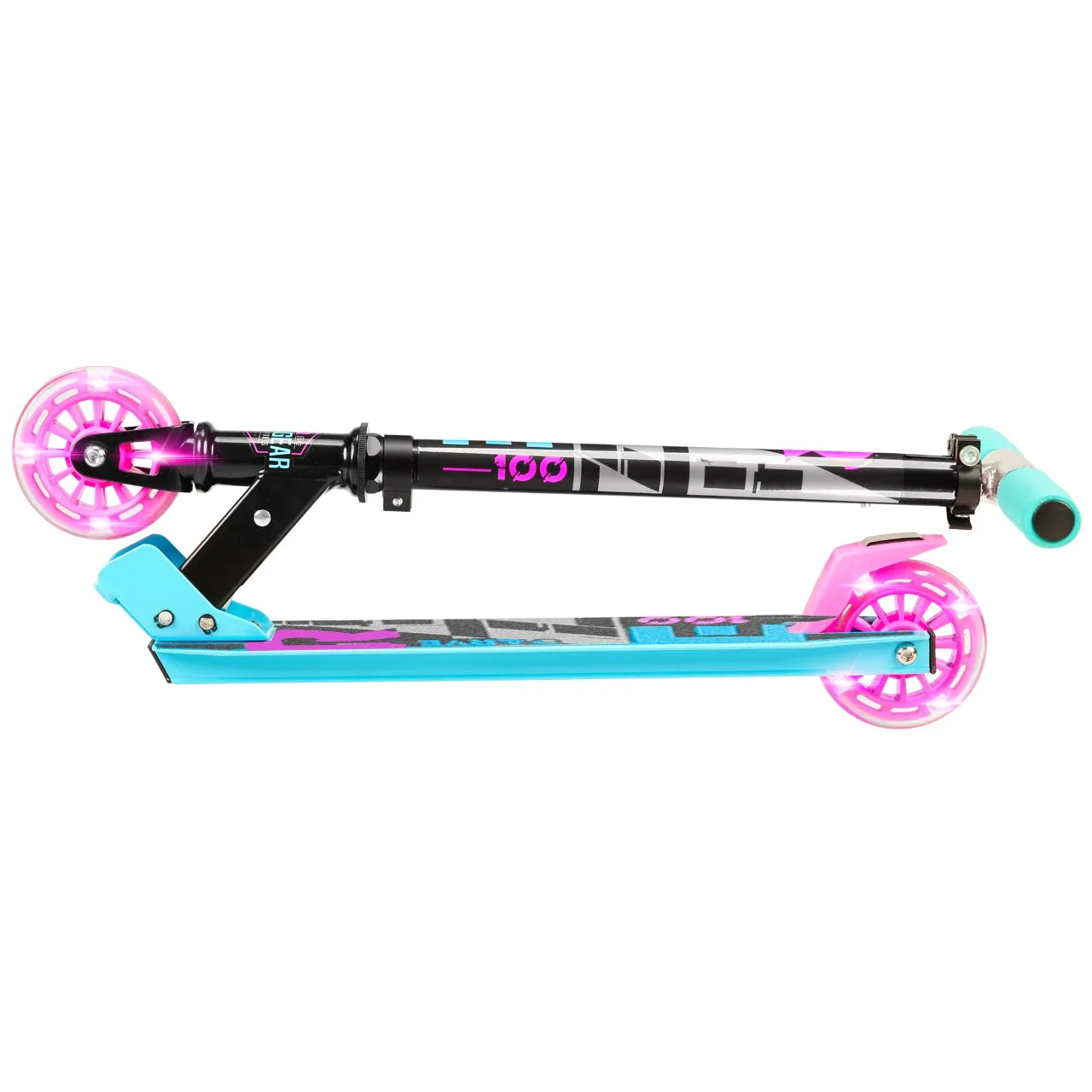 Madd Gear Carve Rize 100 Dreams Light Up Wheels Scooter - Black / Pink / Blue
