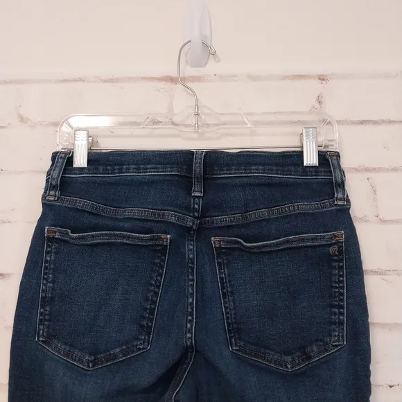 Madewell Mid Rise Kick Out Jeans Slight Flare Crop Stretch Blue Size 27
