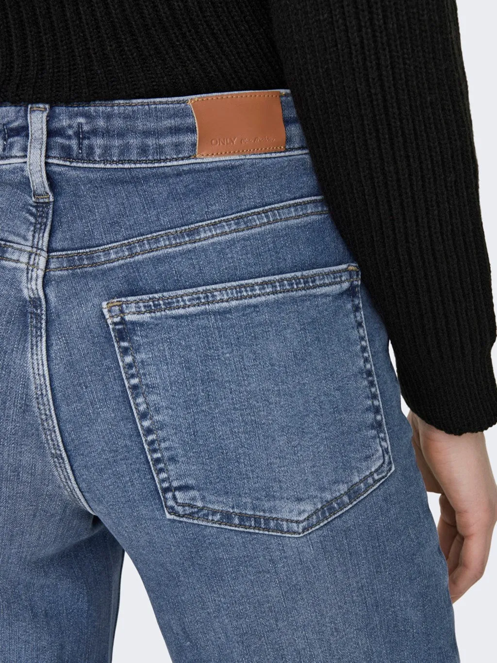 Madison Black Denim High Waist Wide Leg Jeans