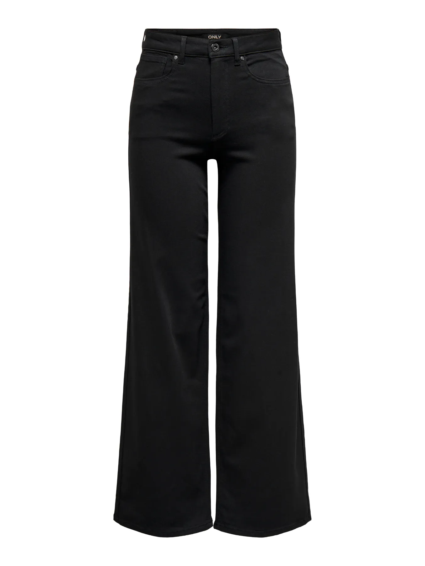 Madison Black Denim High Waist Wide Leg Jeans