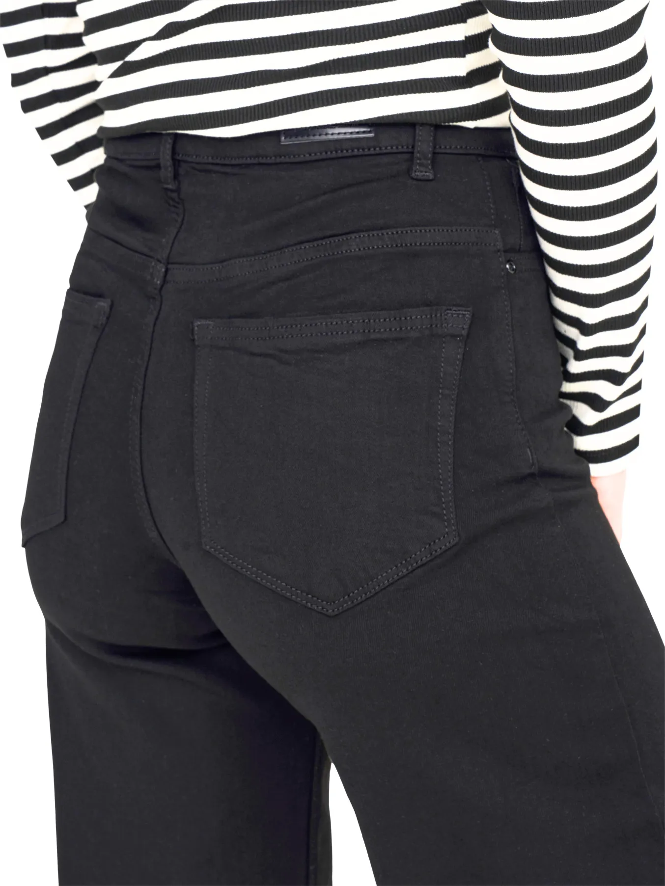 Madison Black Denim High Waist Wide Leg Jeans