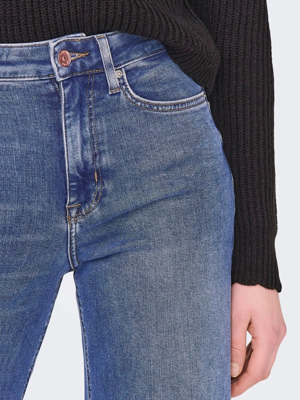 Madison Dark Blue High Waist Wide Leg Jeans
