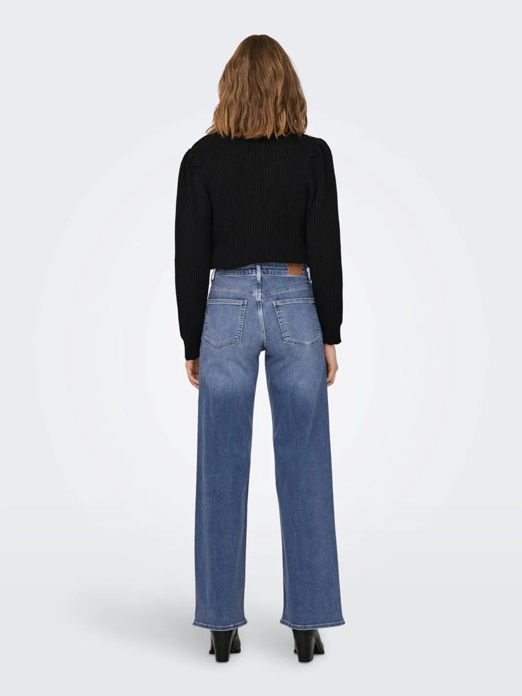 Madison Dark Blue High Waist Wide Leg Jeans