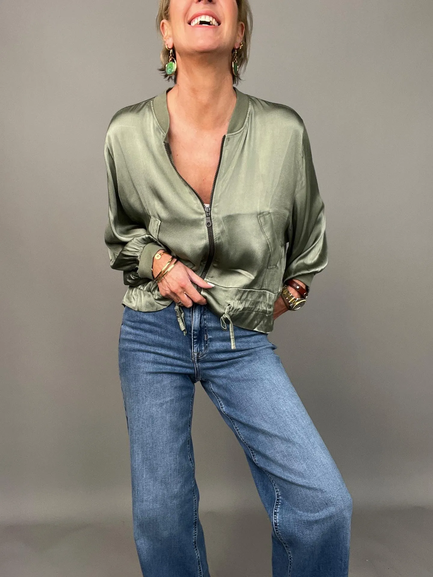 Madison Dark Blue High Waist Wide Leg Jeans