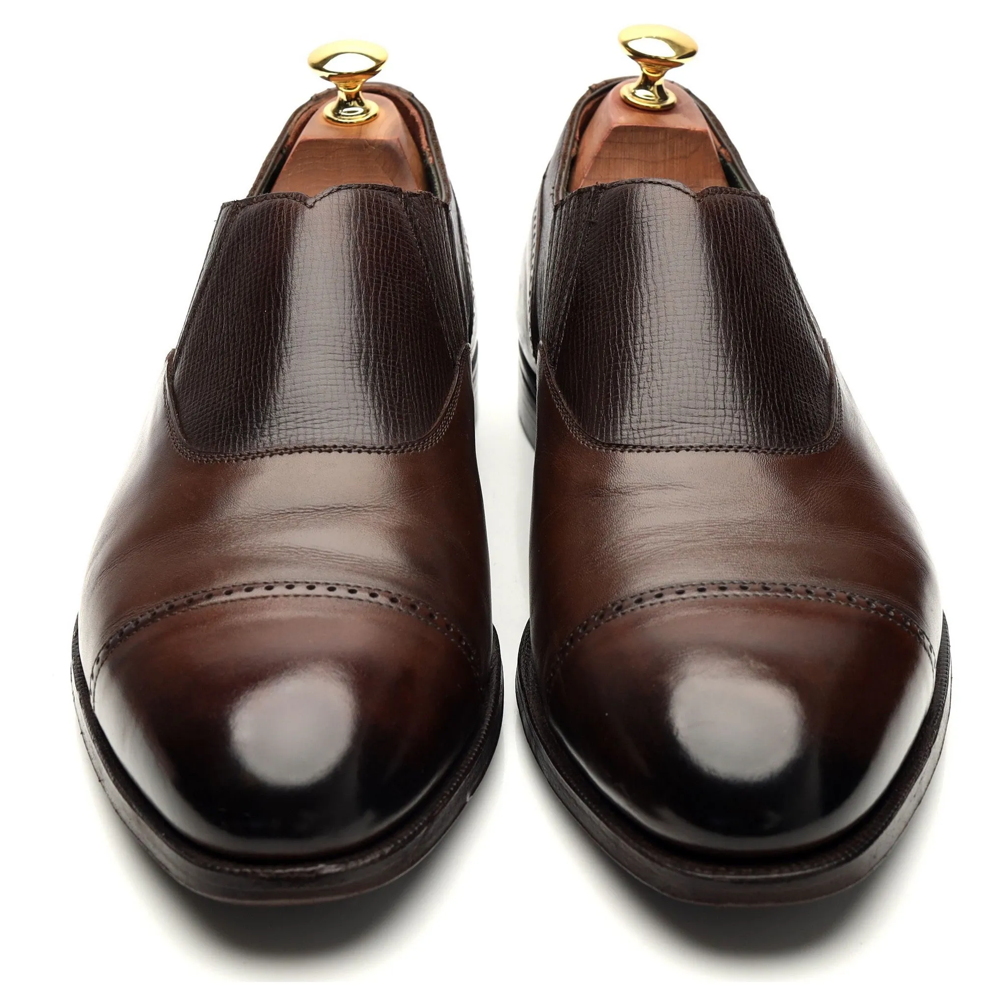 'Magee' Lazyman Dark Brown Leather Loafers UK 9.5 E