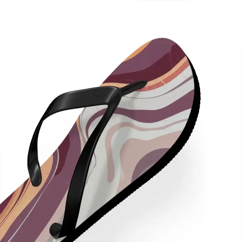 Maroon Marble Flip Flops Unleash Summer Style
