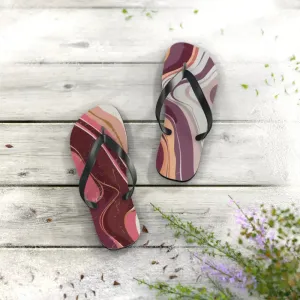 Maroon Marble Flip Flops Unleash Summer Style