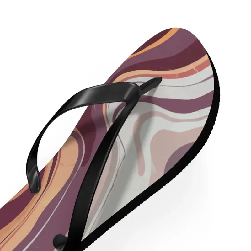 Maroon Marble Flip Flops Unleash Summer Style