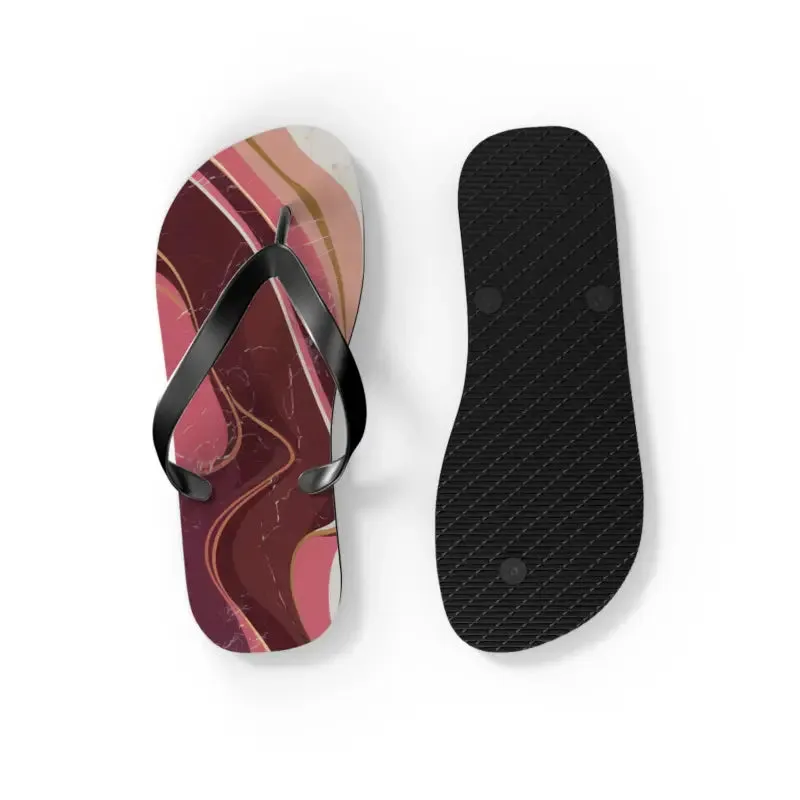 Maroon Marble Flip Flops Unleash Summer Style