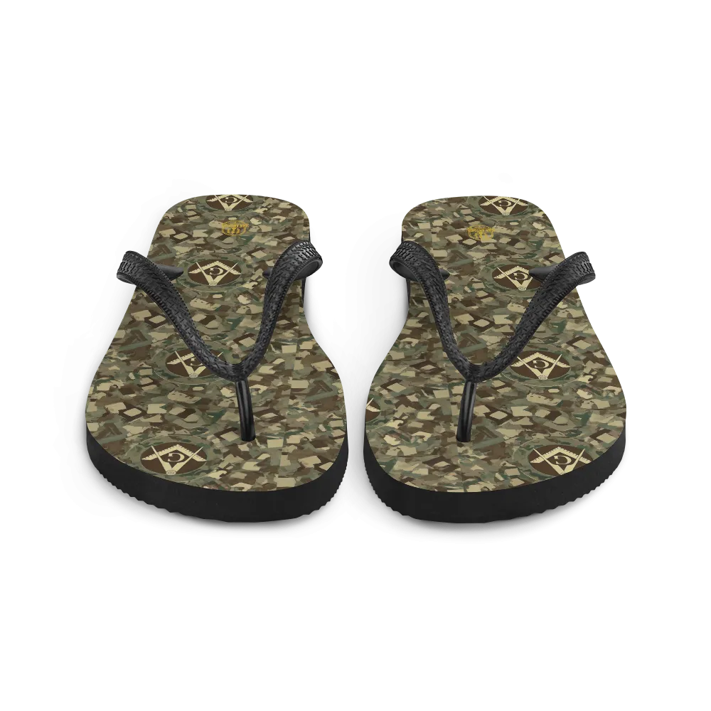 Masonic Camo Flip-Flops