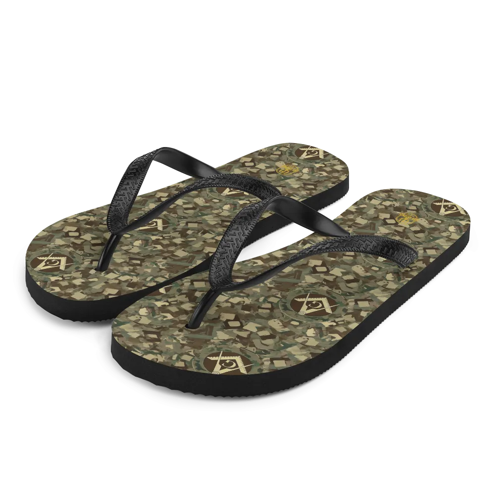 Masonic Camo Flip-Flops