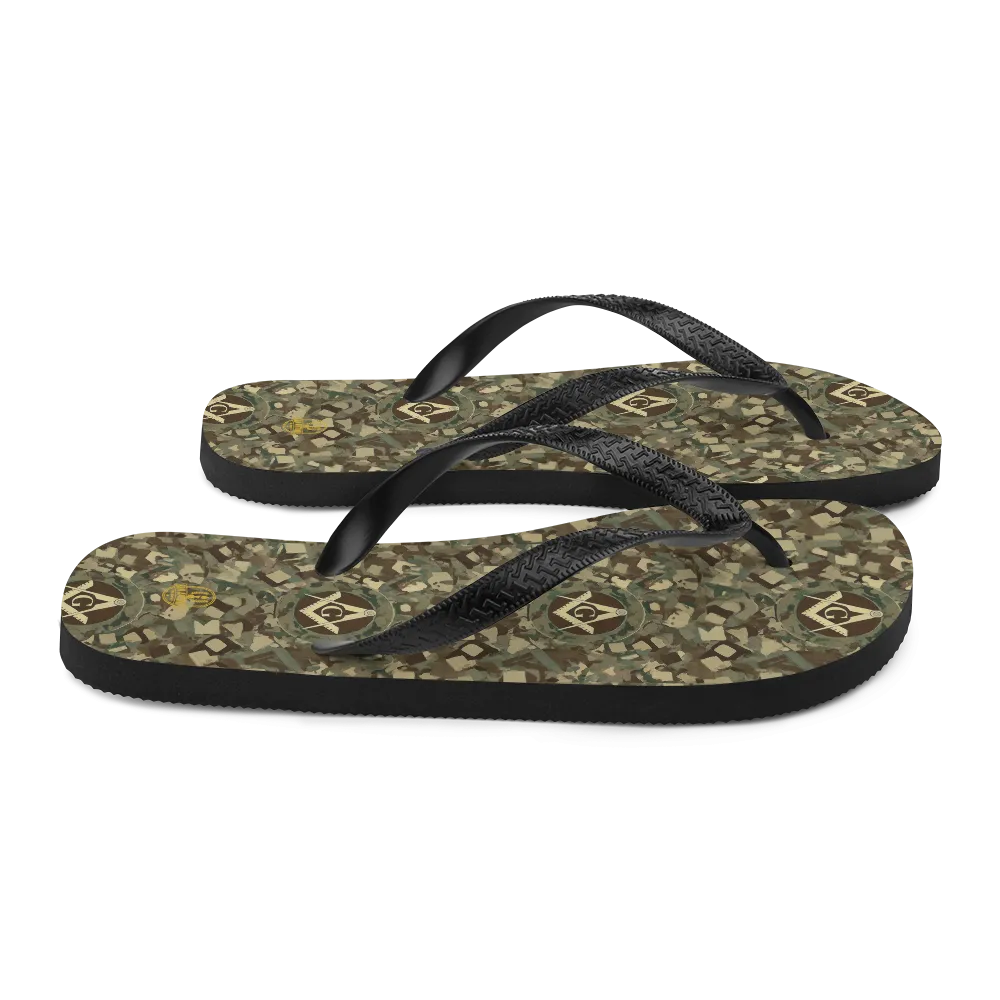 Masonic Camo Flip-Flops