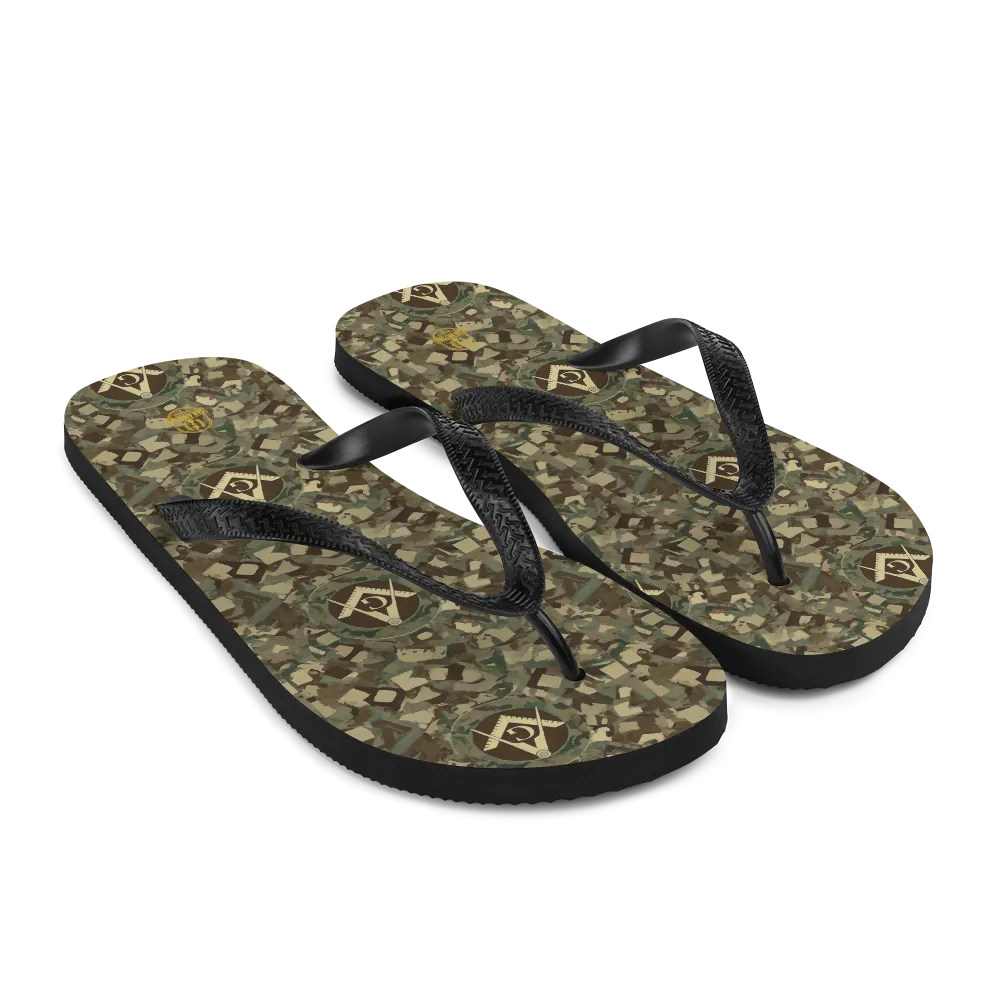 Masonic Camo Flip-Flops