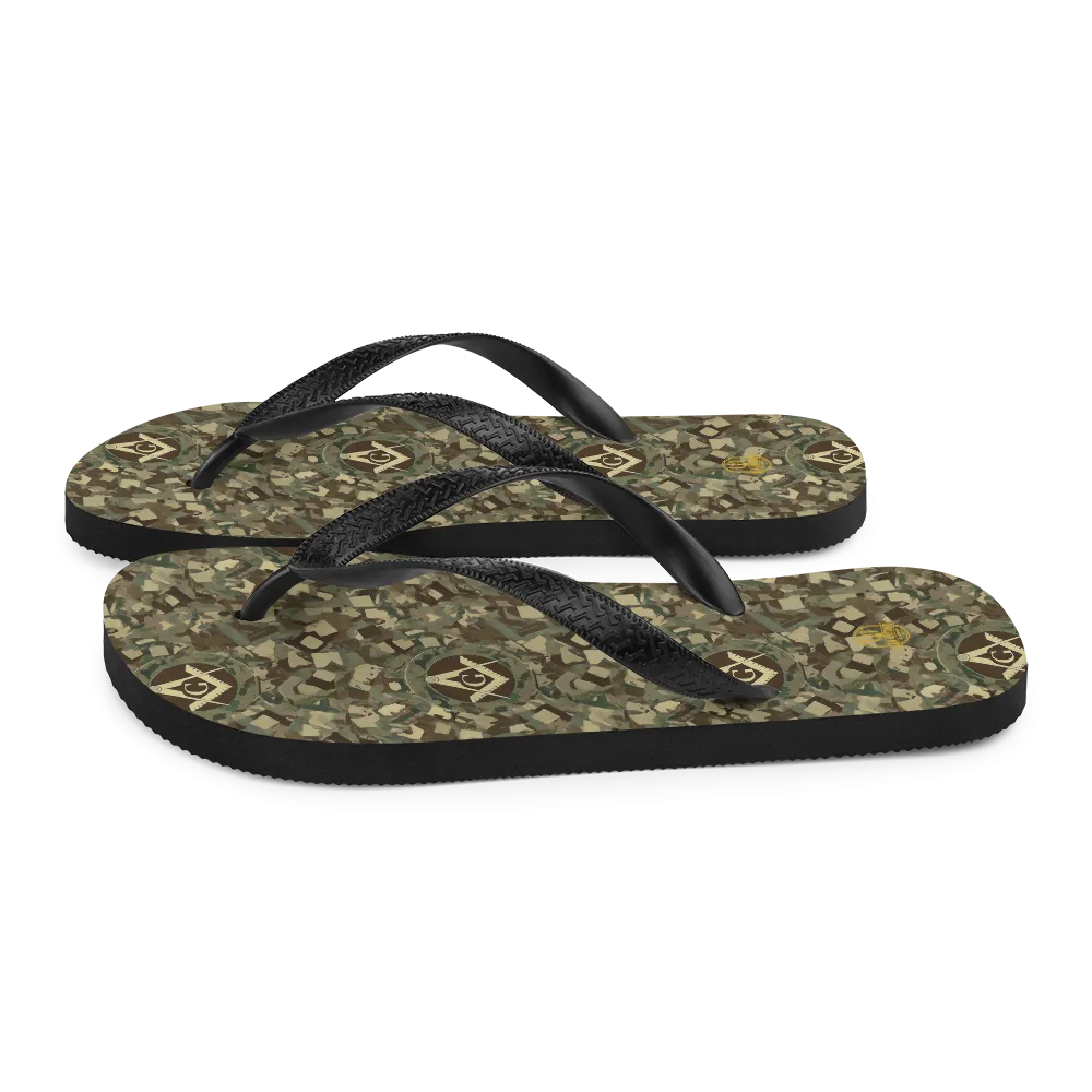 Masonic Camo Flip-Flops