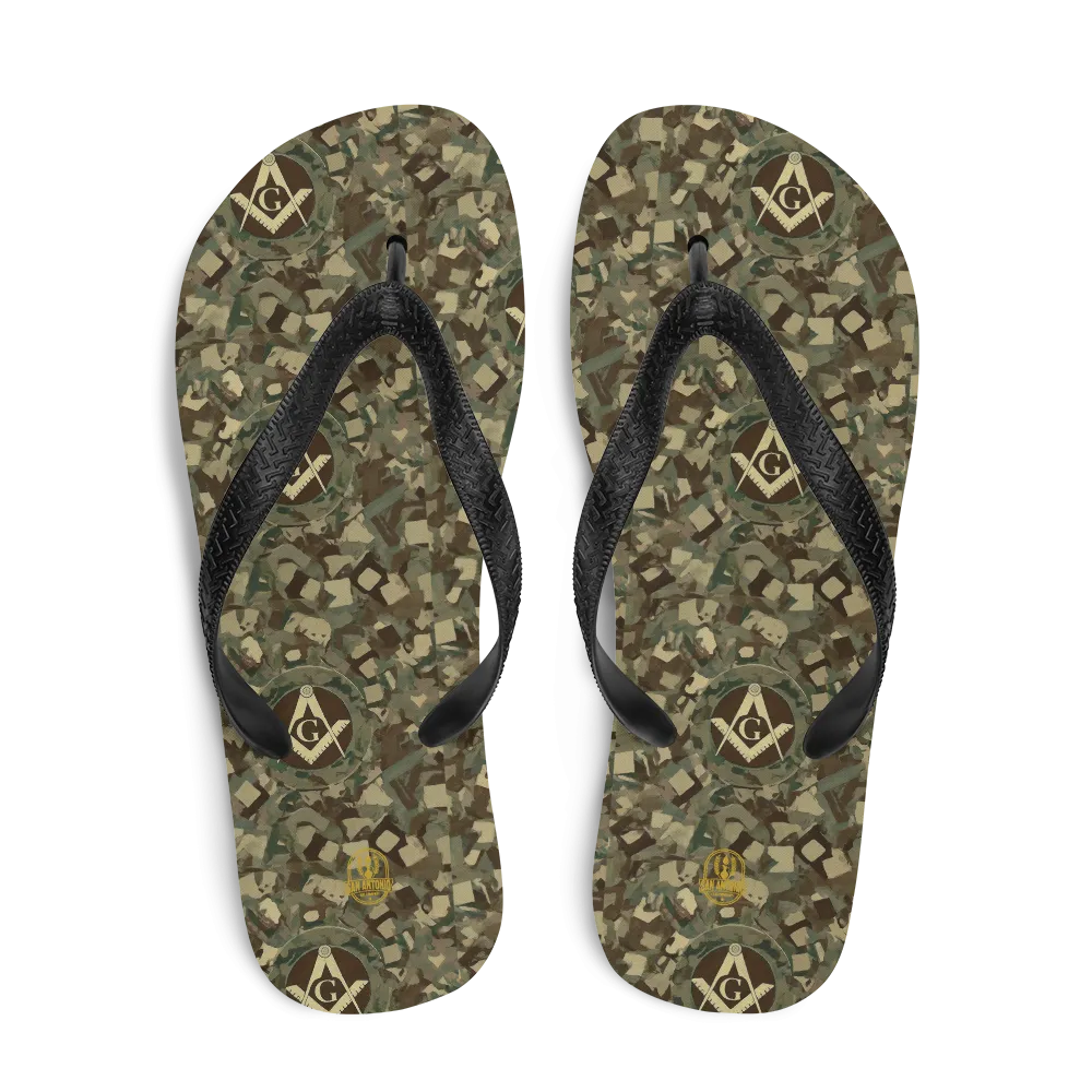 Masonic Camo Flip-Flops