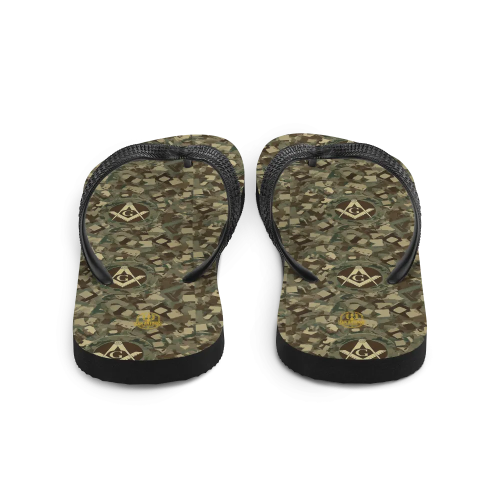 Masonic Camo Flip-Flops