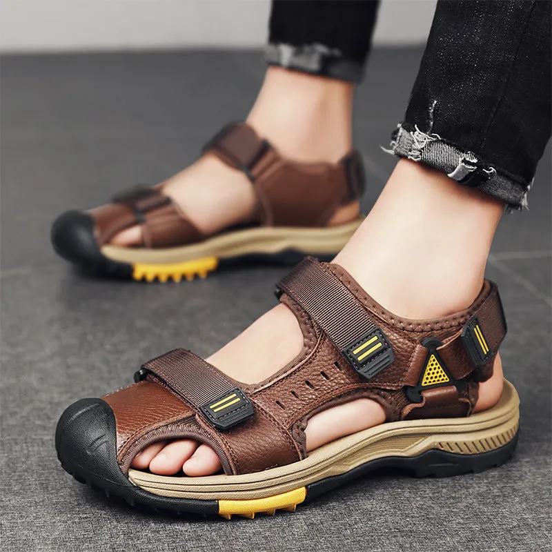 Men's Leather Casual Sandals Outdoor