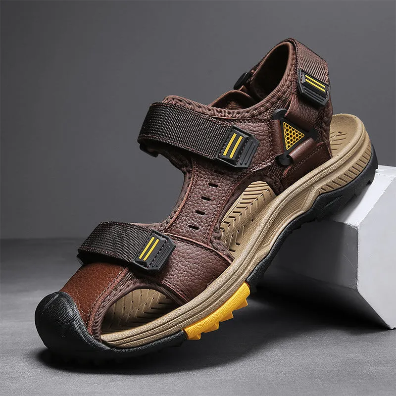 Men's Leather Casual Sandals Outdoor