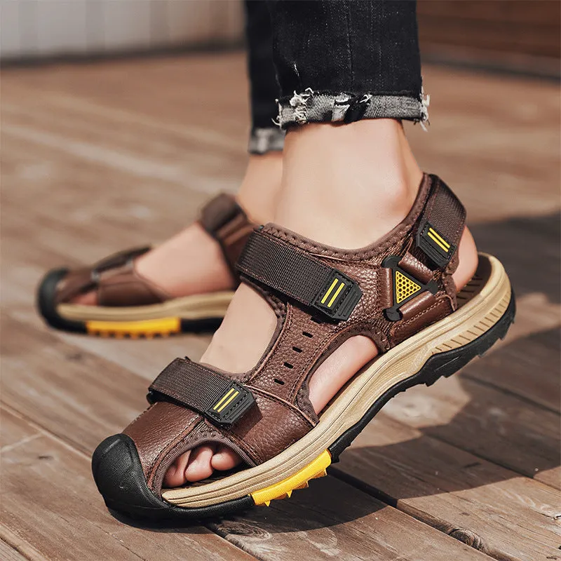 Men's Leather Casual Sandals Outdoor