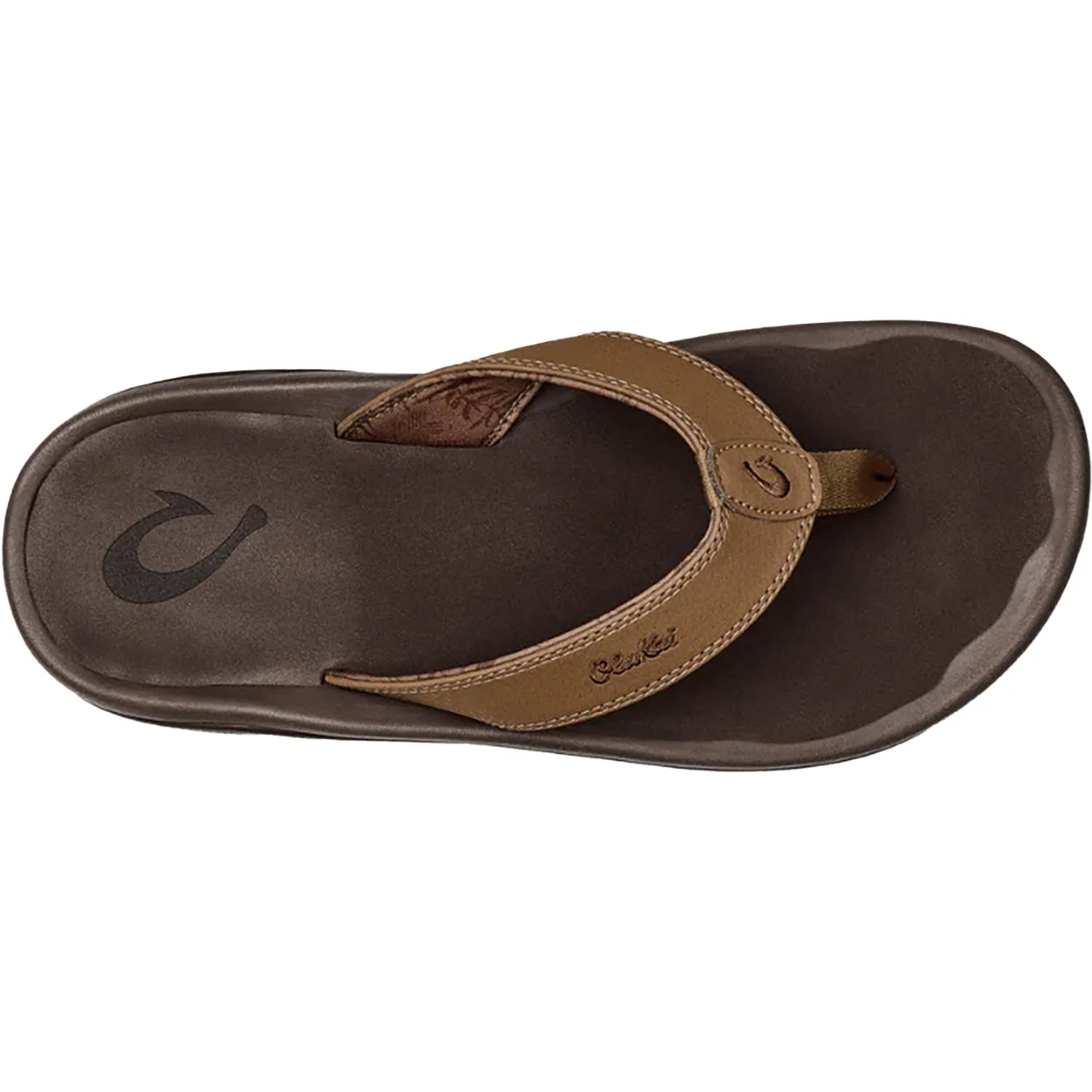 Men's OluKai Nui Dark Shadow / Charcoal Leather