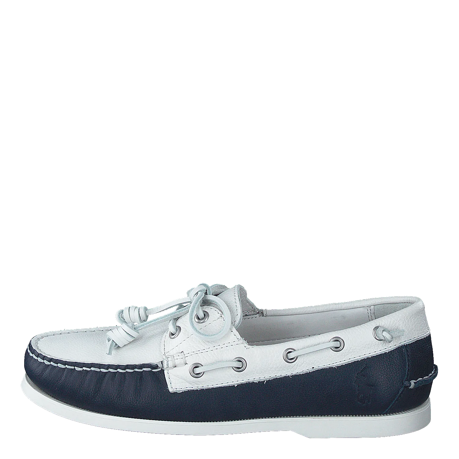 Merton Two-Tone Leather Boat Shoe Cream / Navy