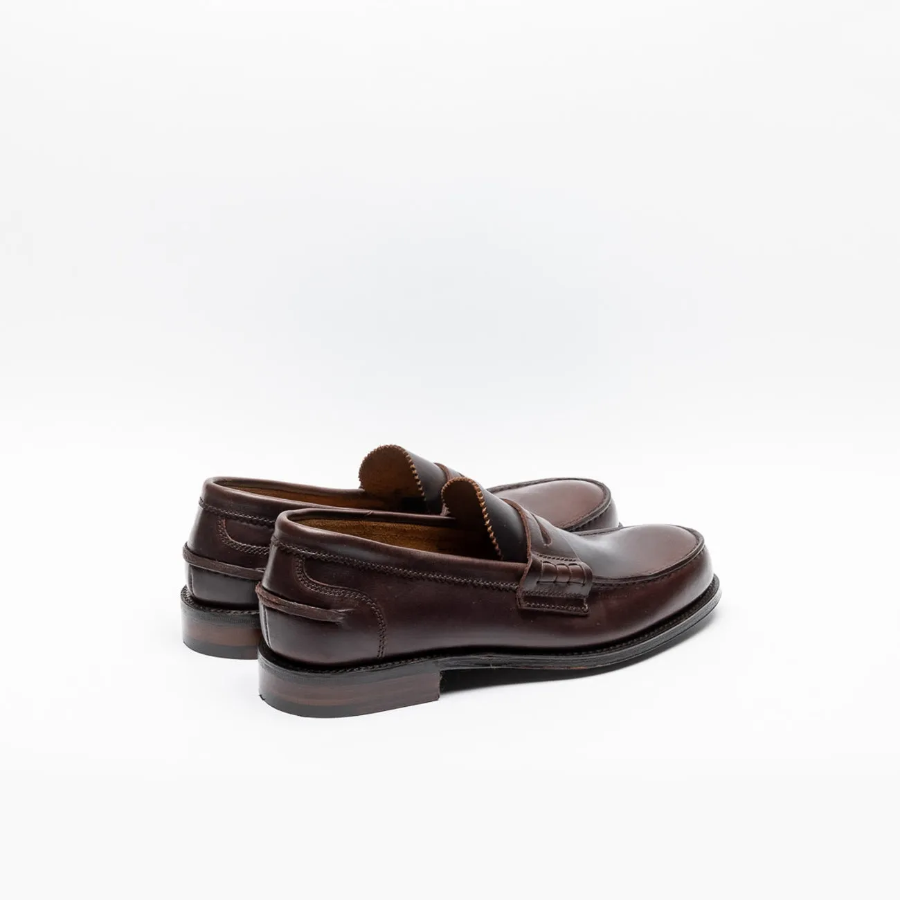 Mocassino penny Cheaney Joseph & Sons Dover EF in pelle bordeaux (Brown pull up)