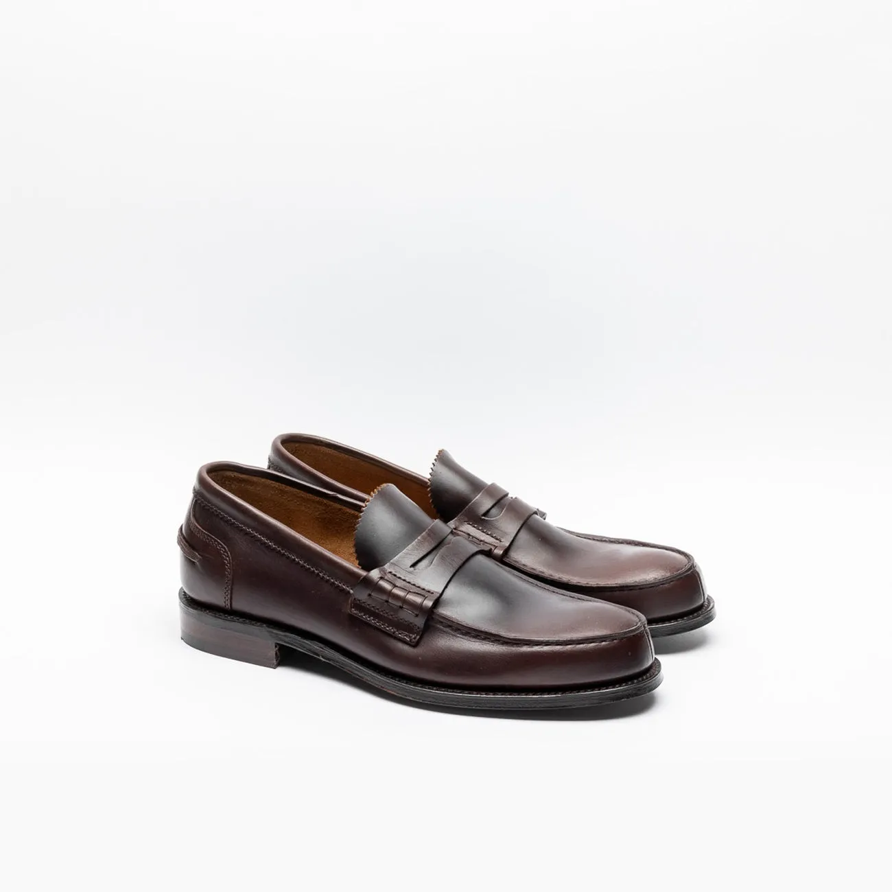 Mocassino penny Cheaney Joseph & Sons Dover EF in pelle bordeaux (Brown pull up)
