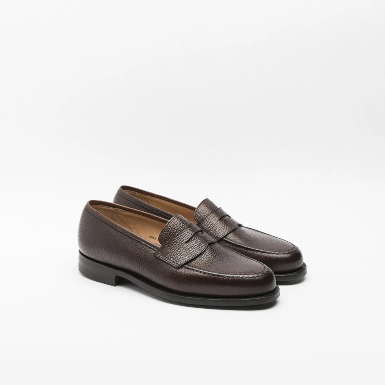 Mocassino penny Crockett & Jones Boston in pelle martellata marrone
