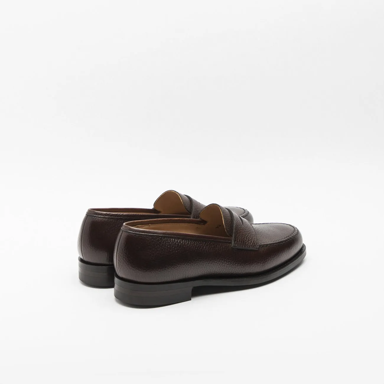 Mocassino penny Crockett & Jones Boston in pelle martellata marrone