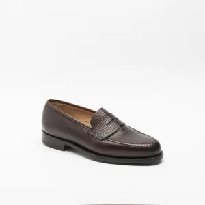Mocassino penny Crockett & Jones Boston in pelle martellata marrone