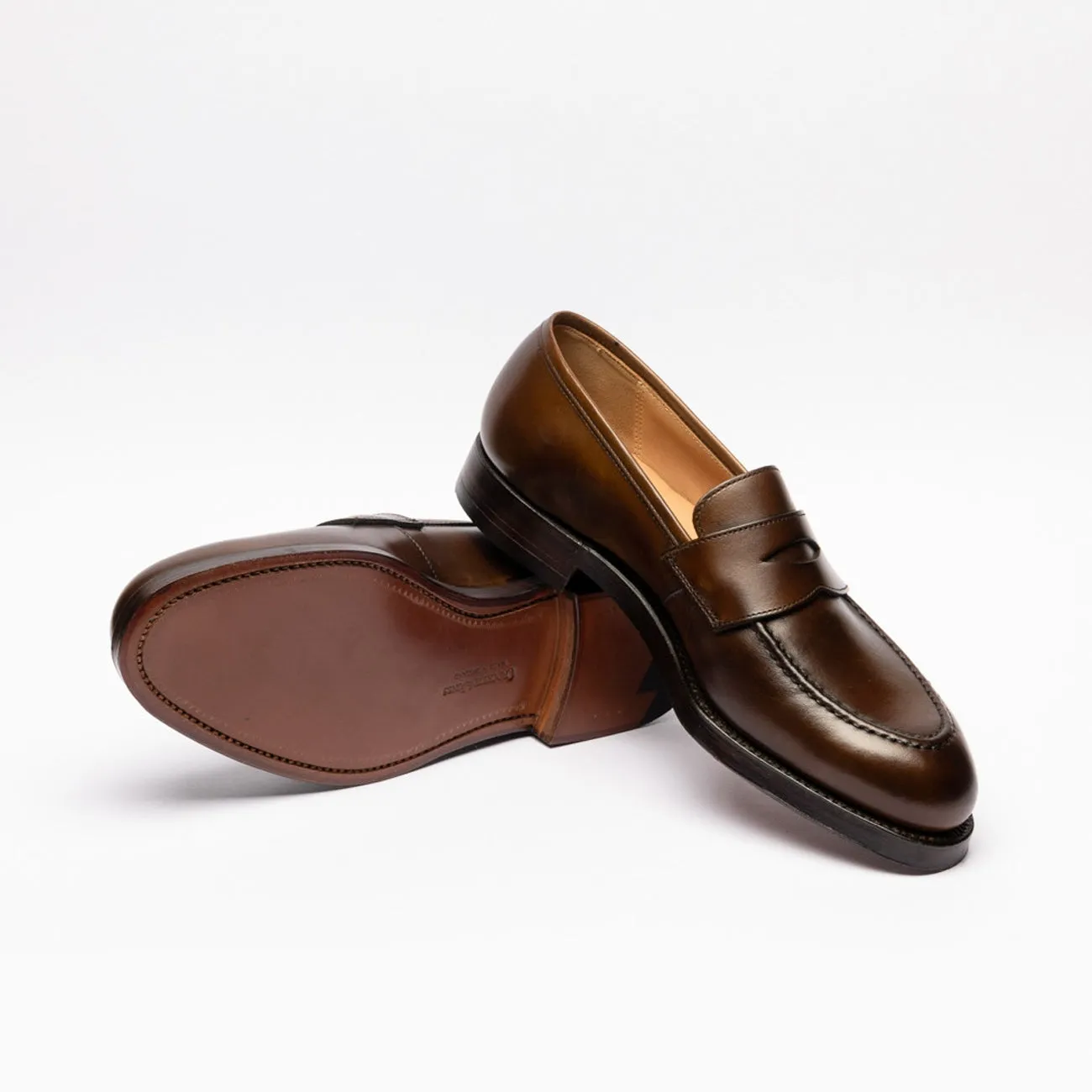 Mocassino penny Crockett & Jones Henley in pelle marrone