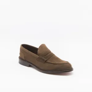 Mocassino penny Tricker's Adam in camoscio marrone (New Brown)
