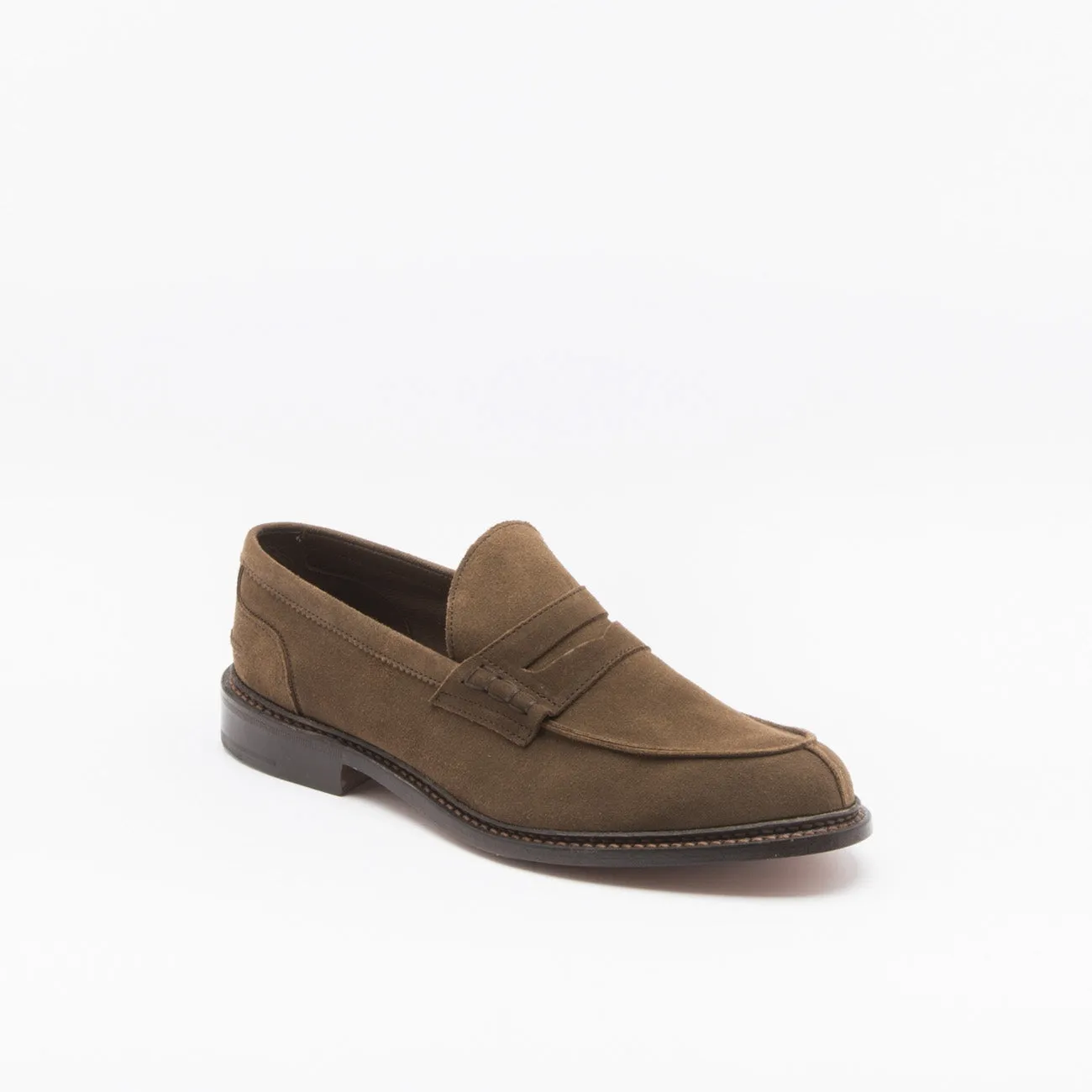 Mocassino penny Tricker's Adam in camoscio marrone (New Brown)