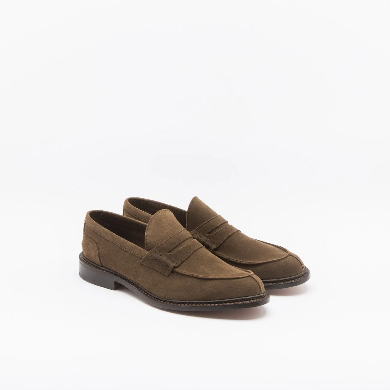 Mocassino penny Tricker's Adam in camoscio marrone (New Brown)