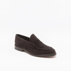 Mocassino penny Tricker's Adam in camoscio marrone