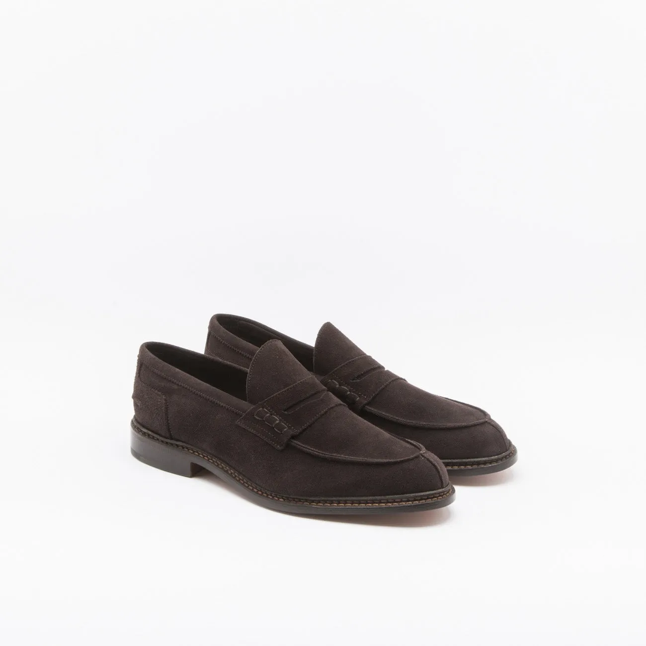 Mocassino penny Tricker's Adam in camoscio marrone