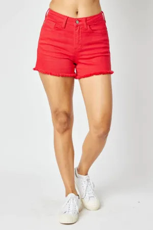 MR Garment Dye Shorts- Red