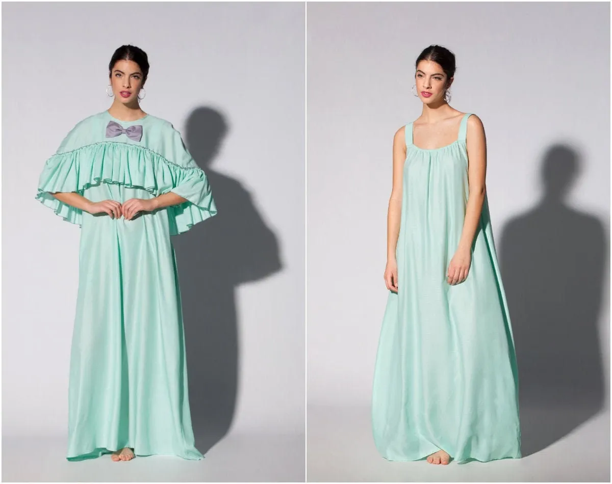 Multiway dress, Mint dress, kaftan maxi dress, women dress, 50s dress, A line dress, summer dress, plus size clothing, maternity dress,