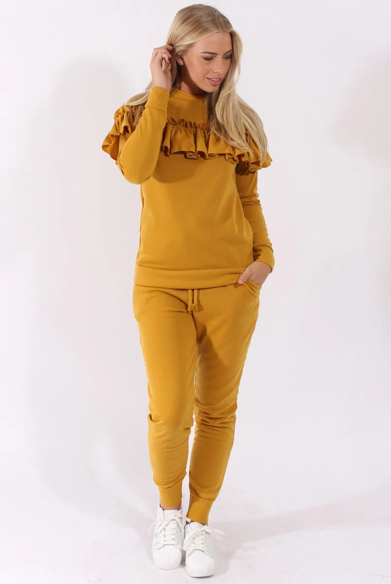 Mustard Frill Layer Tracksuit - Tawney