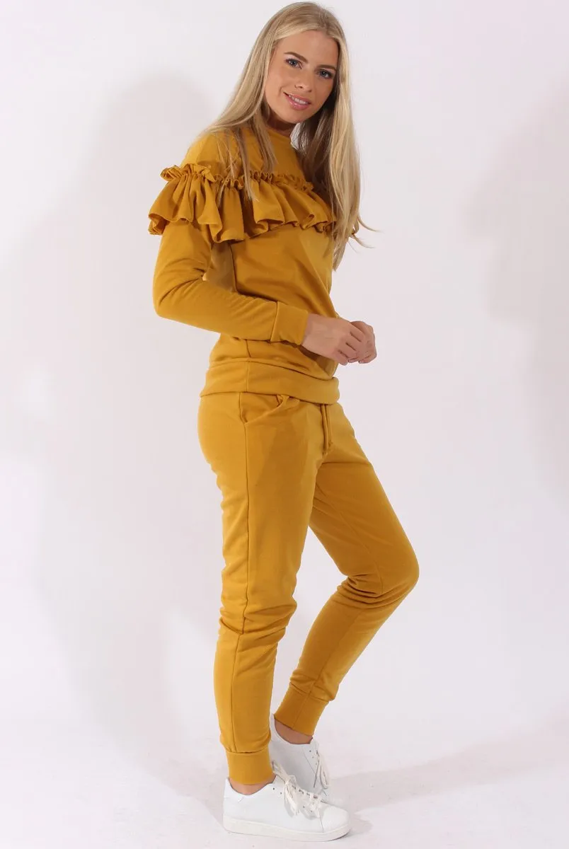 Mustard Frill Layer Tracksuit - Tawney