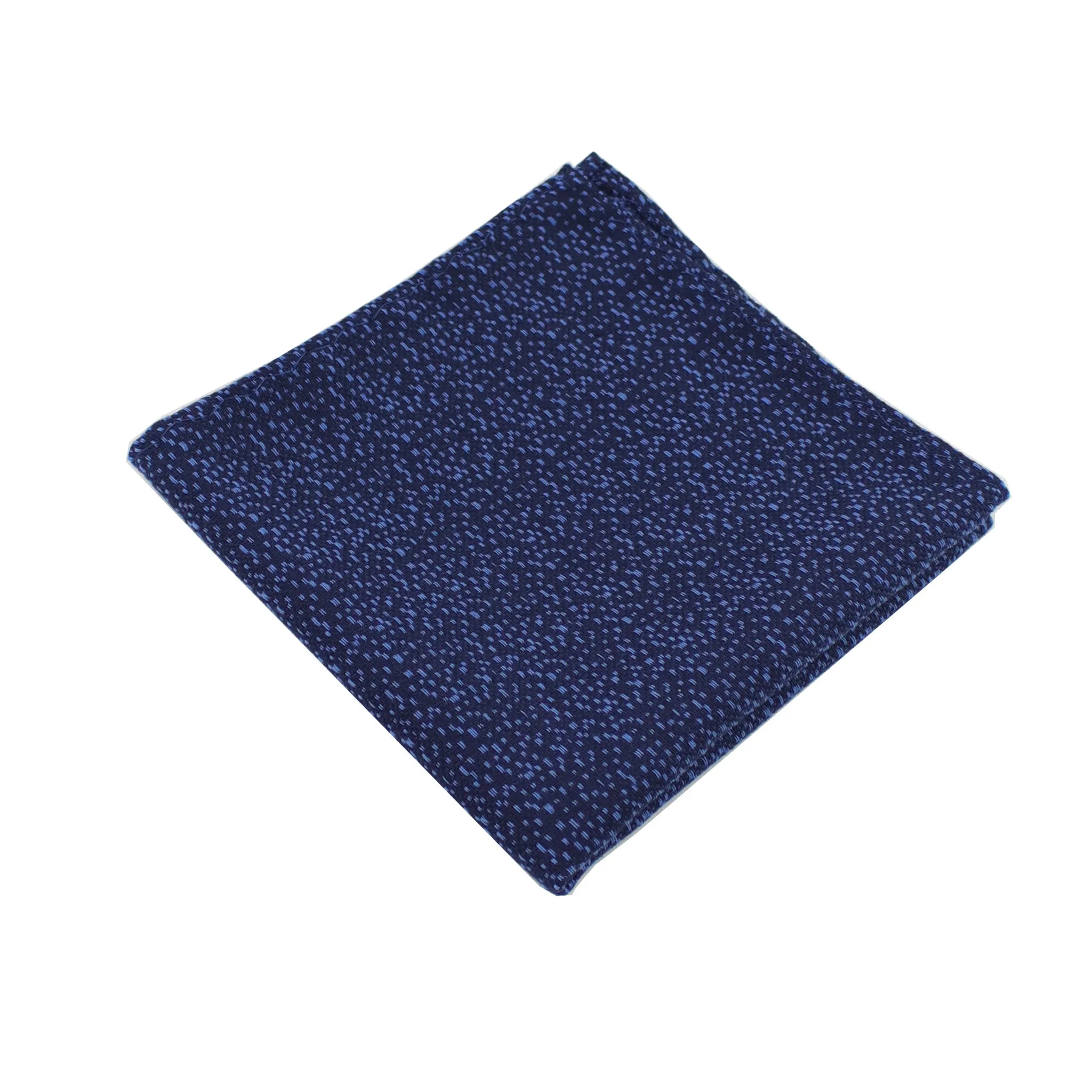 Navy & Sky Blue Heather Pocket Square