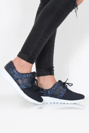 Navy Glitter Trainer - Rio