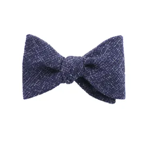 Navy Twill Self Tie Bow Tie