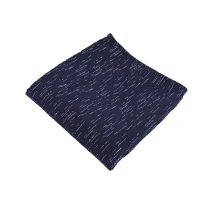 Navy Wool Textured Pocket Square