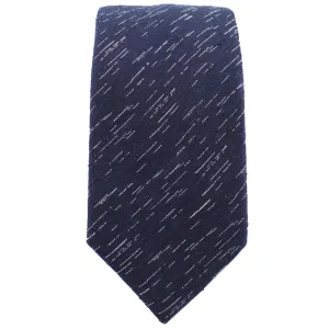 Navy Wool Textured Tie