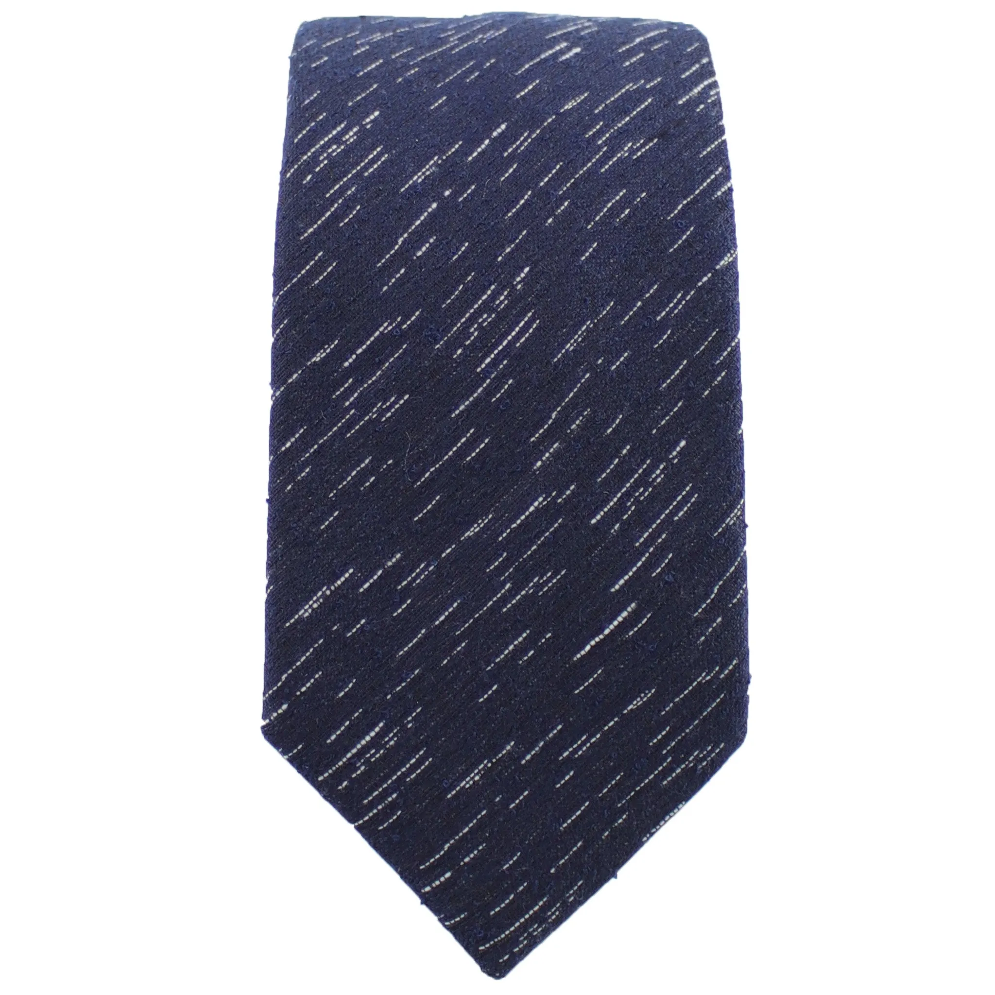 Navy Wool Textured Tie