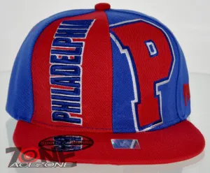 NEW! FLAT BILL SNAPBACK BALL US PHILADELPHIA PENNSYLVANIA CAP HAT RED BLUE
